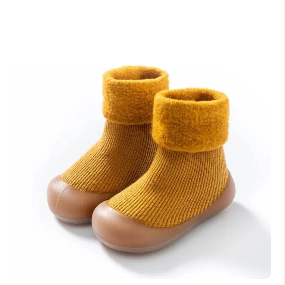 Poco Kids Warm Mustard Baby Walker Shoes